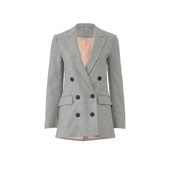 rag & bone Ellie Wool Blazer in Light Charcoal Gray - sz 2 - Picture 4 of 12
